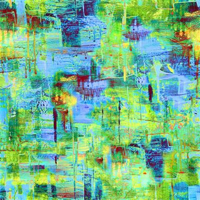 Ripple Lime Multi Extra Wide Backing Fabric 0.5m (274cm Width)