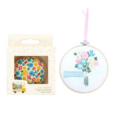 Violet Studios - Rainbow Blooms - Embroidery Kit & Pin Cushion