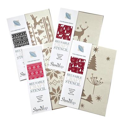 Stencil Up Repeating Pattern Christmas Collection