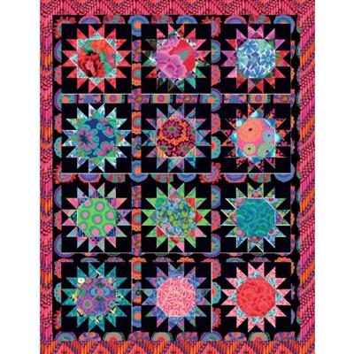 Kaffe Fassett Flowers And Sunshine Red Quilt Kit 157 x 201cm
