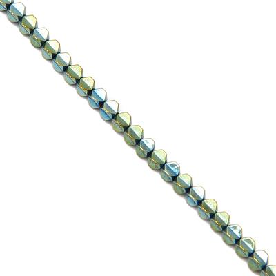 45cts Green Haematite Fancy Beads Approx 3.5mm, 38cm Strand