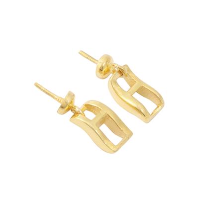 Gold Plated 925 Sterling Silver Leaf Shape Bail, Approx 18x3mm (Pack of 2)
