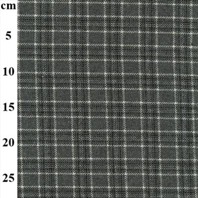 Small Grey Poly Wool Checks Fabric 0.5m