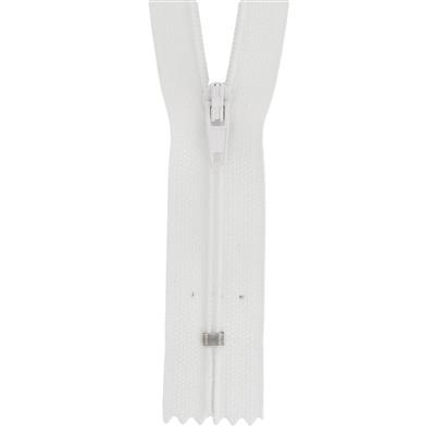 Nylon Open End Zip White 12cm (4.7")