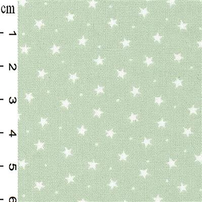 Rose & Hubble Cotton Poplin Pistachio Ditsy Stars Fabric 0.5m