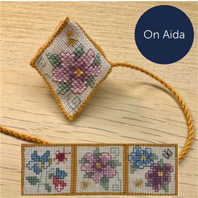 Cross Stitch Guild April Flower Watbo on Aida