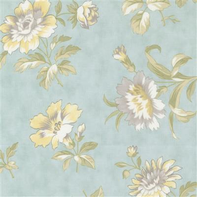 Moda 3 Sisters Honeybloom Collection Vintage Big Floral Water Fabric 0.5m