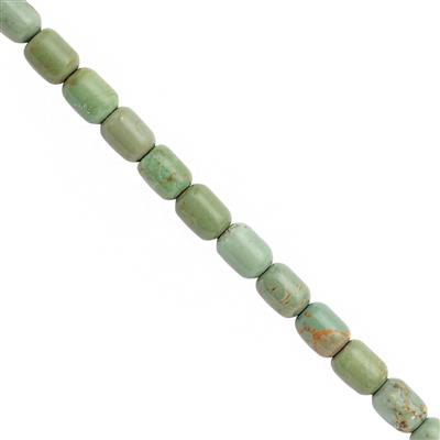 52cts Turquoise Smooth Barrel Approx 8.5x6.5 to 9.5x7mm, 15cm Strand