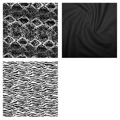 Hoffman Congobay Batiks Black and White Fabric Bundle (1.5m)