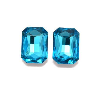 Octagon Crystal Light Blue, Approx. 13x18mm, 2pcs