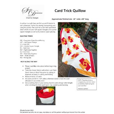 Suzie Duncan's Quillow Instructions