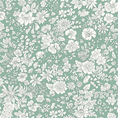 Liberty Emily Belle Brights Olive Leaf Fabric 0.5m