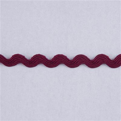Essential Trimmings Wine Ric Rac Polyester (1m x 8mm)