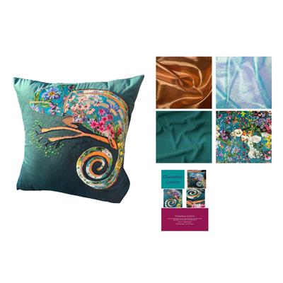 Delphine Brooks Jade Luxury Chameleon Cushion Kit: Instructions & Fabric (2m)