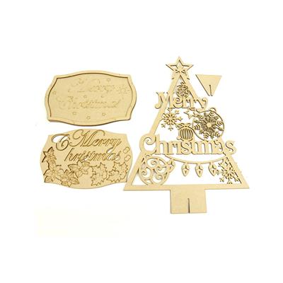 MDF Christmas Tree and Merry Christmas sign Bundle, Contains a large 2 piece Christmas Trees