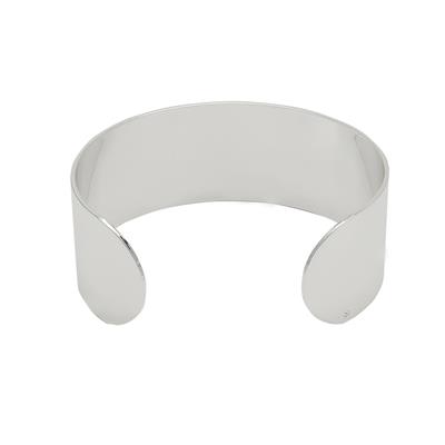 Silver Plated Base Metal Bangle, Width 25mm 