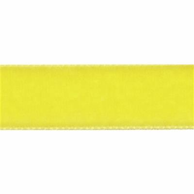 Ribbon Velvet 1m x 22mm Yellow