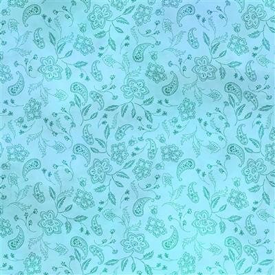 Jason Yenter Resplendent Collection Delicate Turquoise Fabric 0.5m