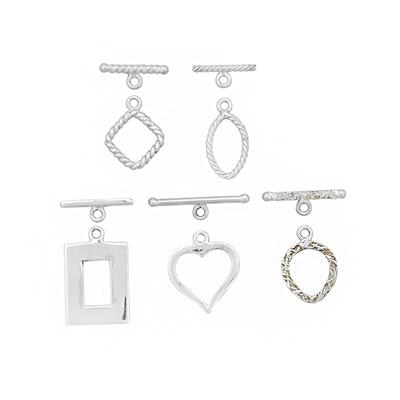 925 Sterling Silver Toggle Clasps Pack of 1 (5pcs)