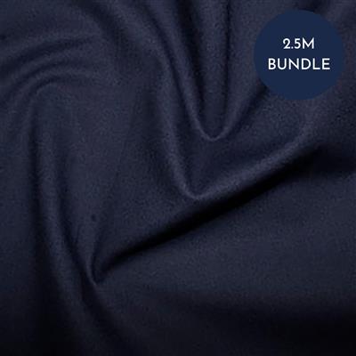 100% Cotton Navy Lining Fabric Bundle (3m). Save £2