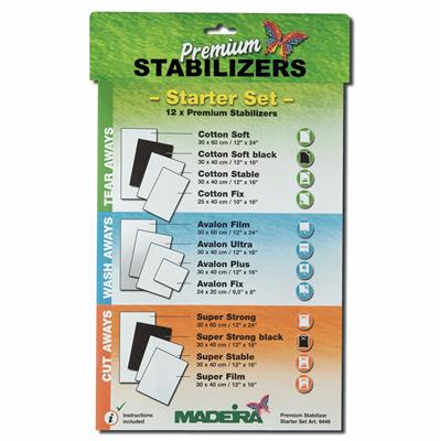 Madeira Premium Stabilizers Starter Set, contains 12 Stabilizers