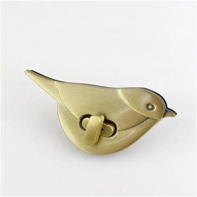 Bronze Bird Bag Lock Clasp (7cm x 3cm)