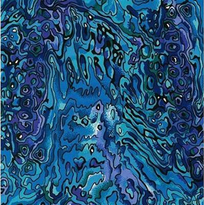 Crazy Paua Blue Extra Wide Backing Fabric 0.5m (274cm Width)