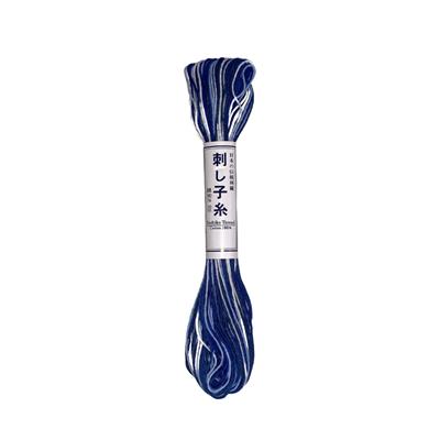 Sashiko Thread Colour 52 Bokashi Blue 20m From Olympus Thread Mfg Co