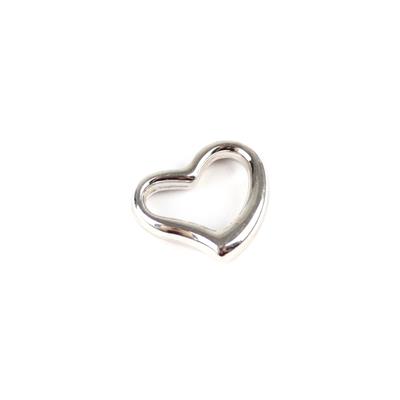 9CT White Gold Floating Heart Pendant, 10mm x 12mm 