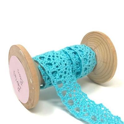 Cotton Scalloped Lace Pale Turquoise 20mm x 25m