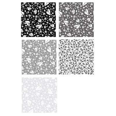 Sanntangle Tangly Leaves Monochrome Fabric Bundle (2.5m)