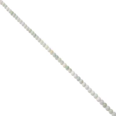 200cts Type A Jadeite Plain Rounds, Approx 8mm, 38cm Strand
