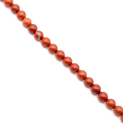 520cts Red Jasper Plain Rounds Approx 8mm, 1 Meter Strand