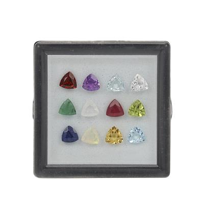 Birthstone Set of 12 Gemstones (Trilliant)