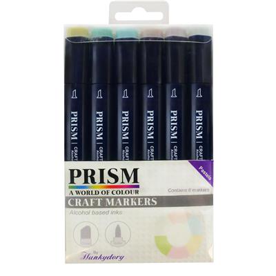 Prism Craft Markers - Pastels, Contains 6 Prism Craft Markers in Pastel Shades