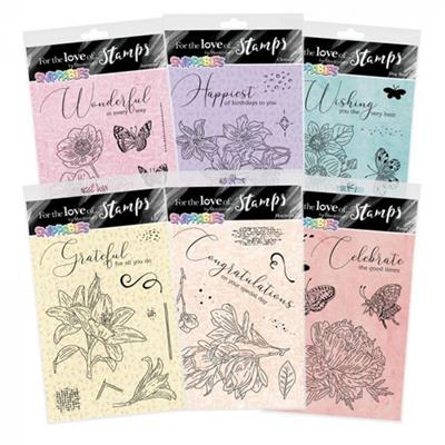 For the Love of Stamps - Floral Favourites Collection, Inc All 6 Snippables