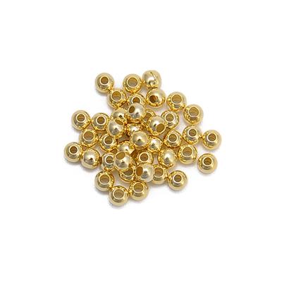 Gold 925 Sterling Silver Spacer Beads, 2mm, 40pcs 