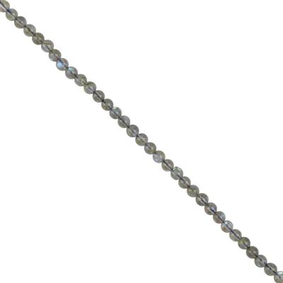 40cts AA Labradorite Plain Rounds, Approx 4mm, 38cm strand