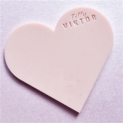 TillyViktor - Heart Glue Plate Pink