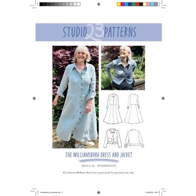 Studio 23 Patterns The Williamsburg Dress & Jacket (Sizes 8-30)