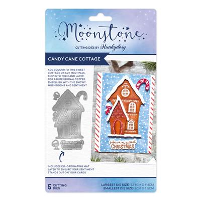 Moonstone Dies - Candy Cane Cottage Contains 5 metal dies