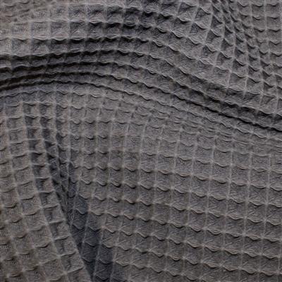 Dark Grey Cotton Waffle Fabric 0.5m