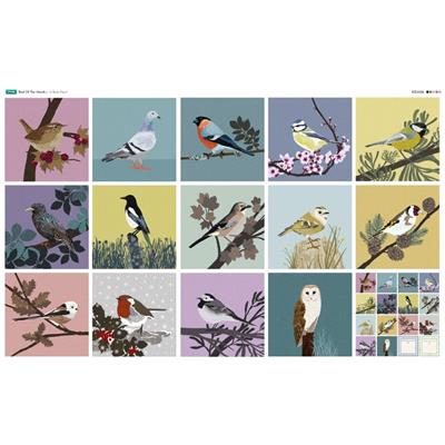 Bird Of The Month 14 Birds Panel (140 x 87cm)