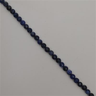 120cts Sodalite Micro Faceted Rounds Approx 8mm, 38cm Strand 