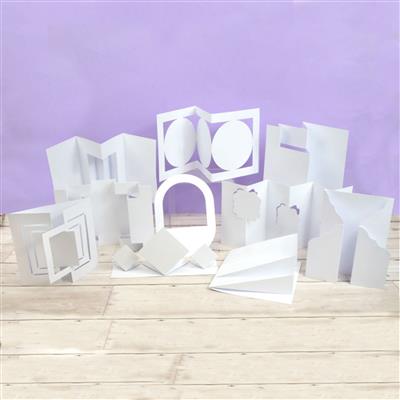 Card Blanks Megamix - Fantastic Folds Shaped Cards, 50 Special Shaped Cards. 10 Designs x 5 of each