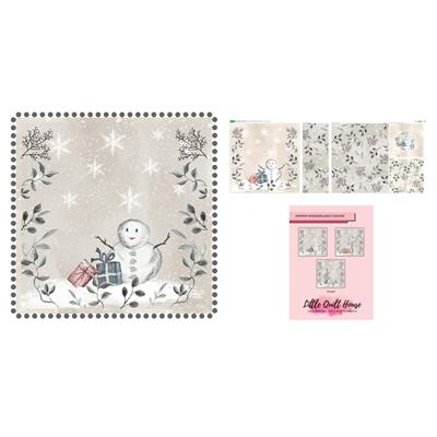 Amanda Little Snowman Winter Wonderland Cushion Kit: Instructions & Fabric Panel 