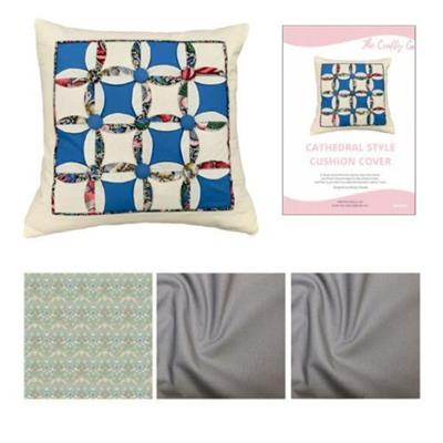 Crafty Co William Morris Strawberry Thief Aqua Cathedral Style Cushion Kit: Instructions, Fabric (1m) & FQ's (2pcs)