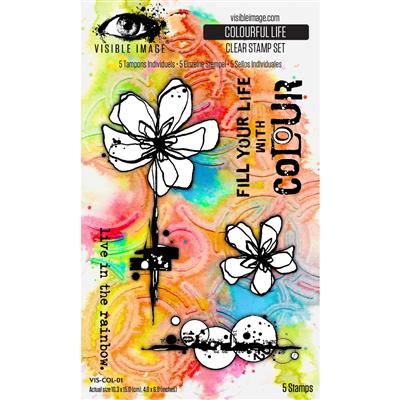Visible Image Colourful Life 4x6" Stamp Set