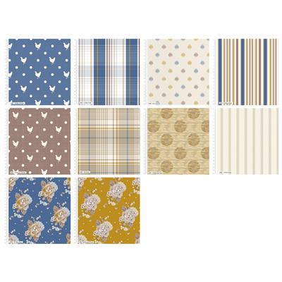 Stuart Hillard Blue Skies And Nutmeg Collection Fabric Bundle (5m)
