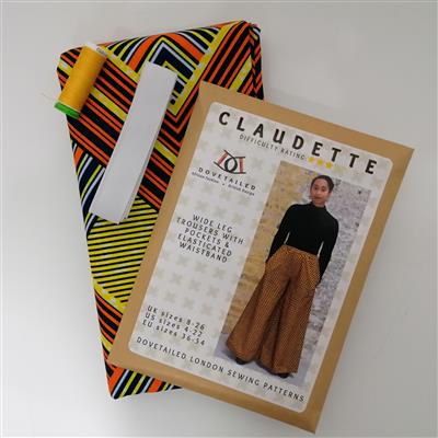 Dovetailed Claudette Trousers Sewing Kit Fashionably Late on Orange